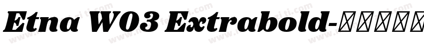 Etna W03 Extrabold字体转换